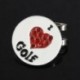 5X (mágneses kupakkal leszerelhető fém golf fehér piros, imádom a GOLF jelölőkészlet T1J6-t)
