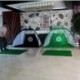 Zöld - Pgm 2M Golf gyakorlati háló szabadtéri golf sátor Golf lengő edző Golf küzdelem Ca L4K7