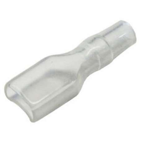 100 x átlátszó PVC burkolatok a 6,3 mm-es nem szigetelt női spade krimpelő csatlakozókhoz A J0P8