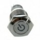 Nyomógombos kapcsolók Nyomógomb Nyomógomb 16mm 12V 3A kék metál TOP Y2T7