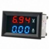 Digitális feszültségmérő Dc100V 10A voltmérő ampermérő kék   piros LED erősítő kettős W1P5