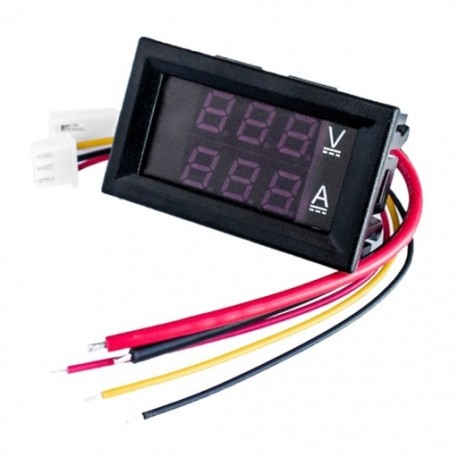 2X (DC0-100V 100A 50A 10A LED DC kettős kijelzős digitális feszültségmérő X6I4