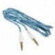 1X (3,5 mm-es AUX audiokábel sztereo kábel audio aljzat kék P8I2)