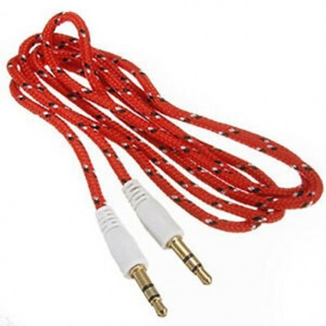 1X (3,5 mm-es AUX audiokábel sztereo kábel audio aljzat piros D3R7)
