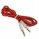 1X (3,5 mm-es AUX audiokábel sztereo kábel audio aljzat piros D3R7)