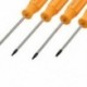 4 db sárga fogantyú mágneses tipp T5 T6 T8 T10 Torx csavarhúzó B4M7