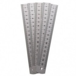 2X (5 db kétoldalas oldaljelzésű, 15 cm-es 6 hüvelykes rozsdamentes acél egyenes vonalzó M1C3)