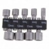 9db / készlet 5mm-13mm 1 / 4inch-es DIY Hex Shank Socket hüvelyfúvókák Anyaghajtó Bi J2E9