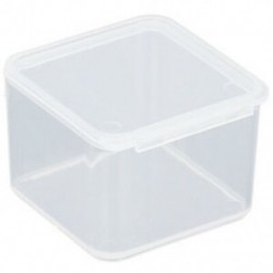 9X (átlátszó műanyag kis négyzet alakú dobozok, csomagoló doboz, W6F9 fedéllel)