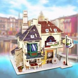 Fa 3D-s kézzel készített DIY sztereo kirakós játék puzzle tábla gyerekeknek puzzle játék ho D4Y7