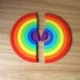 14 db / Set színes fadarabok játékok gyerekeknek Kreatív Rainbow Assembly U1N1