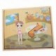 4X (MWZ mágneses puzzle gyerekeknek fából készült puzzle tábla doboz darab játékok caB1U3