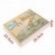 4X (MWZ mágneses puzzle gyerekeknek fából készült puzzle tábla doboz darab játékok caB1U3