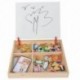 4X (MWZ mágneses puzzle gyerekeknek fából készült puzzle tábla doboz darab játékok caB1U3