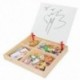 4X (MWZ mágneses puzzle gyerekeknek fából készült puzzle tábla doboz darab játékok caB1U3