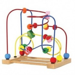 2X (Oktatási baba gyerek fa körgyöngy labirintus kisgyermek intelligencia játékok X1A8
