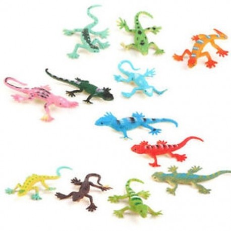 2X (Gecko kis műanyag gyík Szimulációs valóságdekoráció Gyerekjátékok A7C9