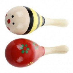 2 X Wood Maracas hangszerjáték gyerekeknek U1D8