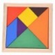 Hét fa darab puzzle, Tangram agy ugratók, babajáték Q8N2