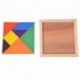 Oktatási, fából készült, hét darab puzzle, Tangram Brain ugratók Baby H8F5 játék