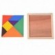 Hét fa darab puzzle, Tangram agy ugratók, babajáték Y9F1 G6T7