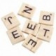 100x fa ábécé csempe fekete betűk és számok Scrabble Kid Child E P8F2