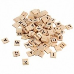100x fa ábécé csempe fekete betűk és számok Scrabble Kid Child E M9L8 számára
