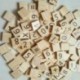 100 fa digitális scrabble csempe fekete szimbólum és számok kézműves fa L8W5