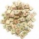 100 fa ábécé Scrabble színes betűk és számok kézműves fából