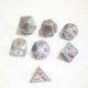 4X (7 db / Set kreatív RPG kocka D&amp D fém kocka Dnd játék kocka Dnd gyöngy NickelQ5M7