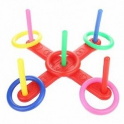 1X (Ring Toss Game Quoits Hoopla Set Quiots Pegs Kötél Cél Gyerekkert Par Par5 L2A2