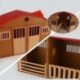 6X (Szimulált homokasztalos jelenetmodell a Farm Ranch House játékkészlet gyerekeknek az R6L4-ben