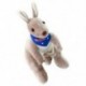 Édes kenguru töltött állati puha plüss babajátékok baba gyerekeknek (kék) F8U6