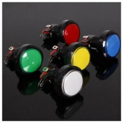 Kétszeres (45 mm-es világító LED-es világítású, 5 színű arcade videojáték nagy, kerek, de F3M3