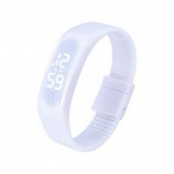 fehér - 1X (sportszilikon gumi fehér LED digitális karóra karkötő férfi nők kék L3G9)