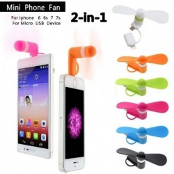 Divatos 2 az 1-ben Mini hordozható USB ventilátor Elektromos léghűtő ventilátor iPhone Samsung