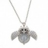 kvarc óra nyaklánc medál ezüstözött bagoly C9A5