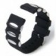 Punk fekete szilikon gumi karkötő fém csavaros betét 24 mm-es vízálló H1X6