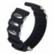 Punk fekete szilikon gumi karkötő fém csavaros betét 24 mm-es vízálló H1X6