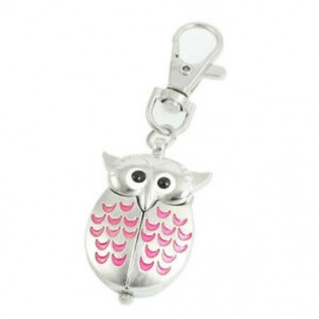 20x (ezüst hangú fém bagoly medál gomb állítható időkulcsos kulcstartó L2F6