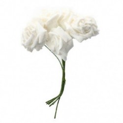 7 hab rózsa művirág csillogó menyasszonyi csokor otthoni esküvői dekoráció O2H5