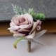 Rózsa virág selyem boutonniere fűző kiegészítők esküvői dekorációk Nude p K3P5