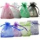 2X (25x Organza ékszer-esküvői ajándéktasak-tasak, 7x9cm / 3x4 hüvelykes színű, E4G2)