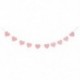 2X (Heart Garland Banner esküvői party lakberendezés (rózsaszín) D3Y8)