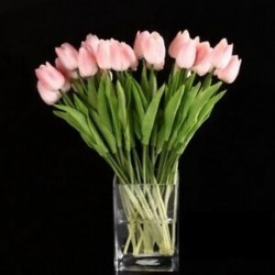 10db tulipán virág latex valódi érintés az esküvői csokor dekorációhoz. Legjobb minőségű P3Z6