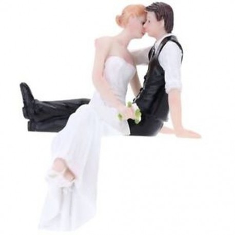 Ülő - Csókolózó esküvői pár tortadísz esküvőre - évfordulóra - Különleges alkalmakra - P5B4