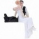 Ülő - Csókolózó esküvői pár tortadísz esküvőre - évfordulóra - Különleges alkalmakra - P5B4