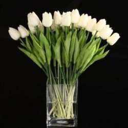 20db tulipán virág latex valódi tapintású esküvői dekorációhoz. Virág legjobb minőségű K E5U2