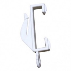 1X (20X-os fehér műanyag kendőfüggöny-siklóernyők - Fehér sínű futóhorog M6Q8)