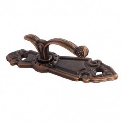 Fém függöny bojt Nyakkendő Hátsó visszahúzható mini fali kampók 2PCS Piros bronz Y3G5